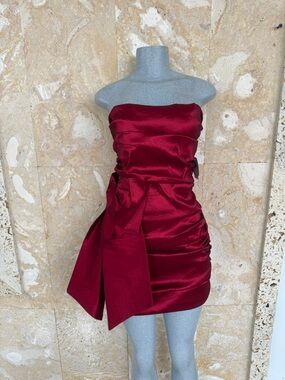 Windsor | Dresses | Nwt Windsor Classics Lover Offtheshoulder Satin Aline  Mini Dress | Poshmark